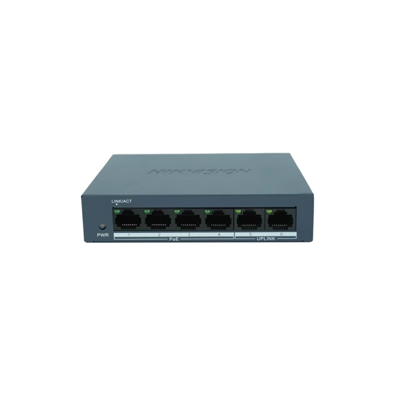 Hikvision DS-3E0106MP-EM 4 port unmanaged PoE switch for IP cameras and CCTV systems