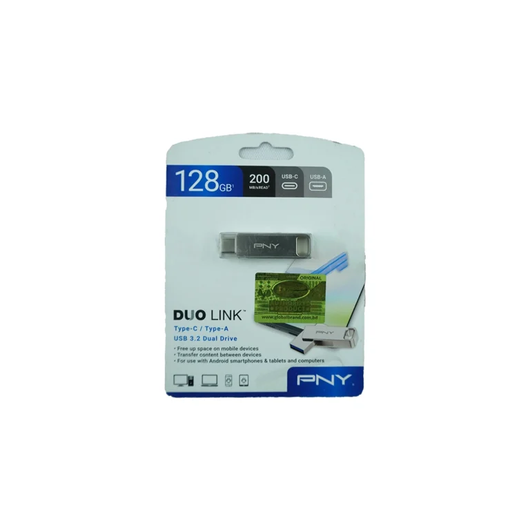 PNY Duo Link 128GB USB 3.2 Type-C Dual Flash Drive