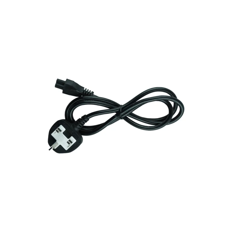 3 pin laptop power cable with fuse and cloverleaf connector