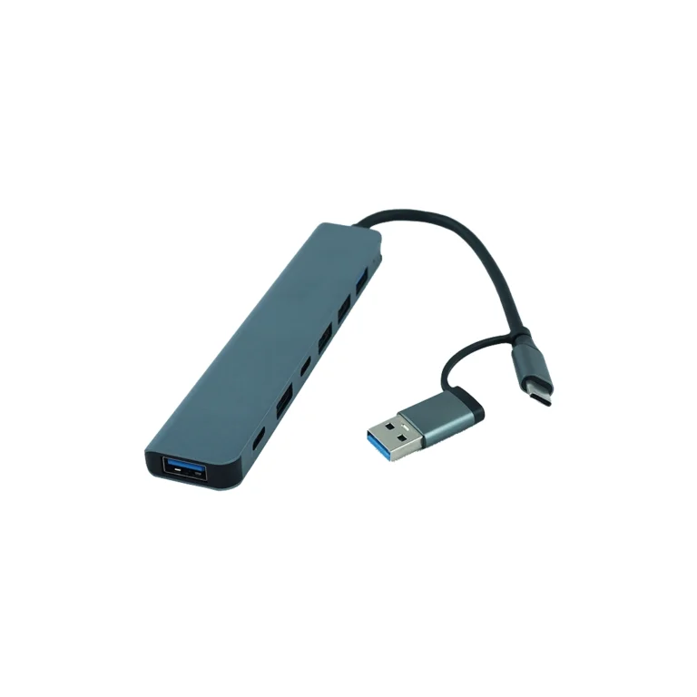 7 in 1 USB C hub aluminum multiport adapter