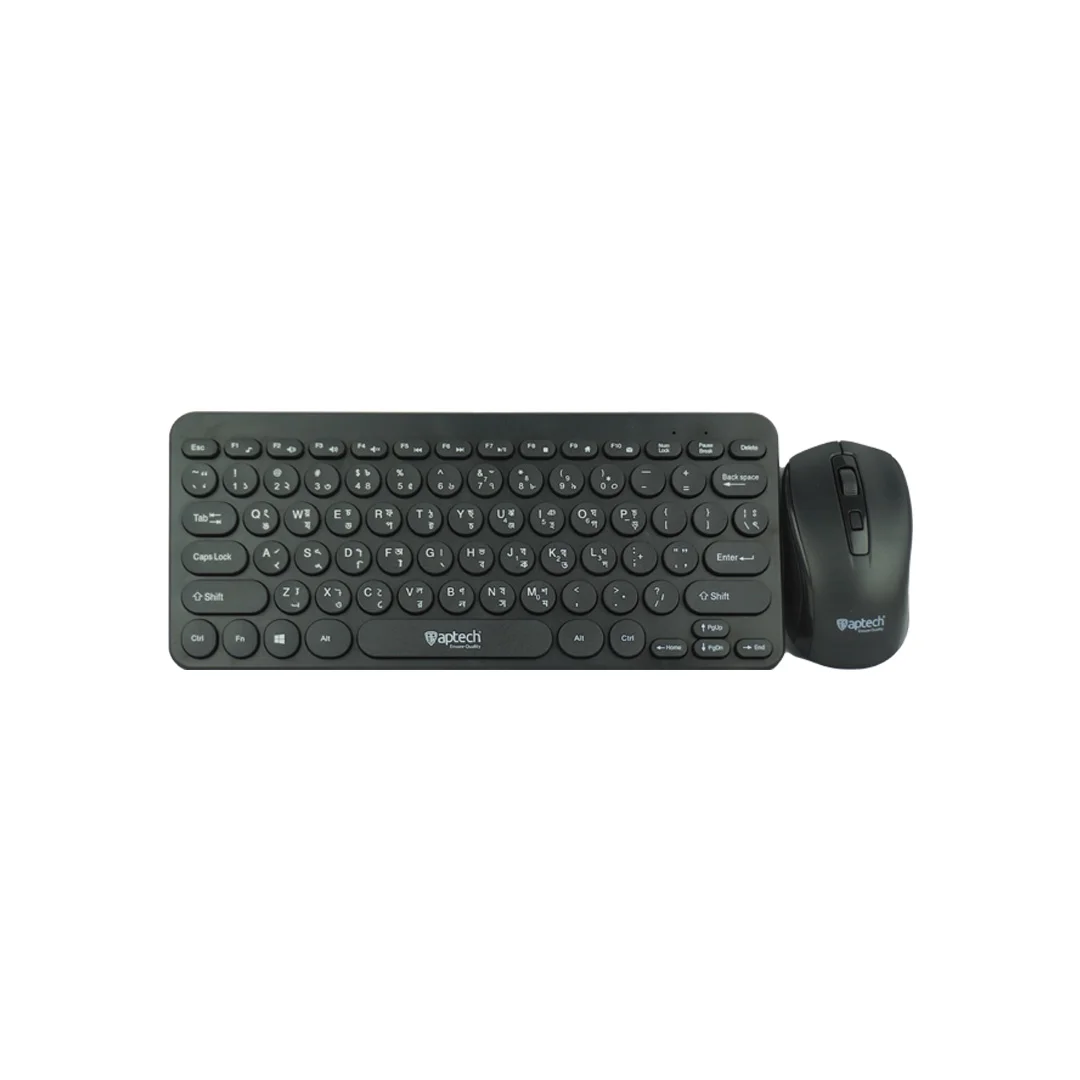 Aptech PW275 wireless mini keyboard and mouse combo USB 2.4GHz